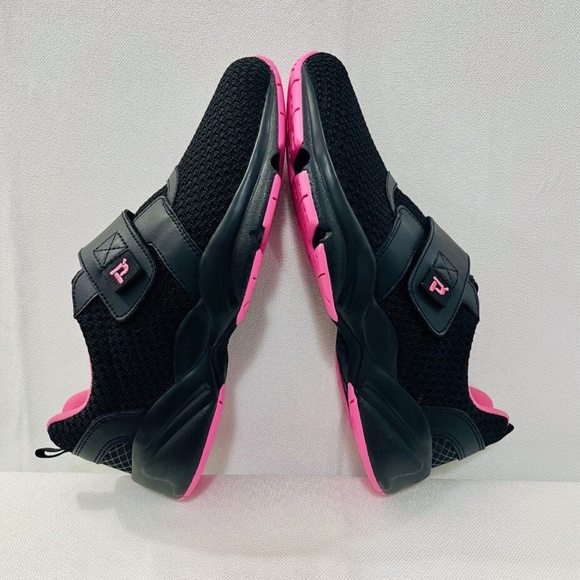 Propet Black Pink Stability X Strap Womens Sneakers Diabetic Orthotic EV Insole - Picture 5 of 9